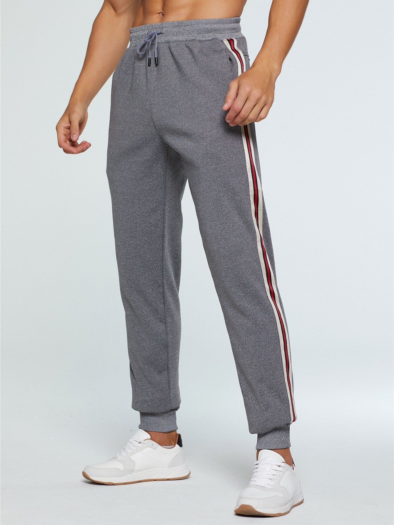 Bardolphe® | Pantalon de jogging à rayures latérales doublé en peluche