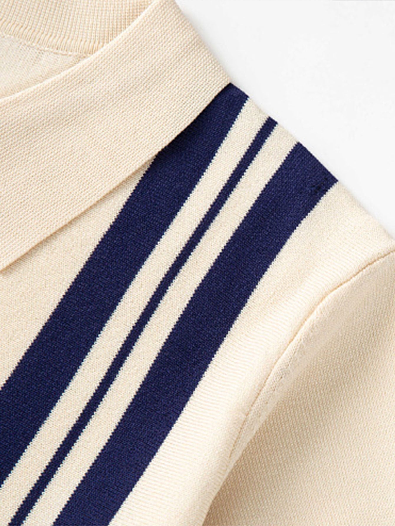 Dépositaire® | Polo pull rayé à col Johnny