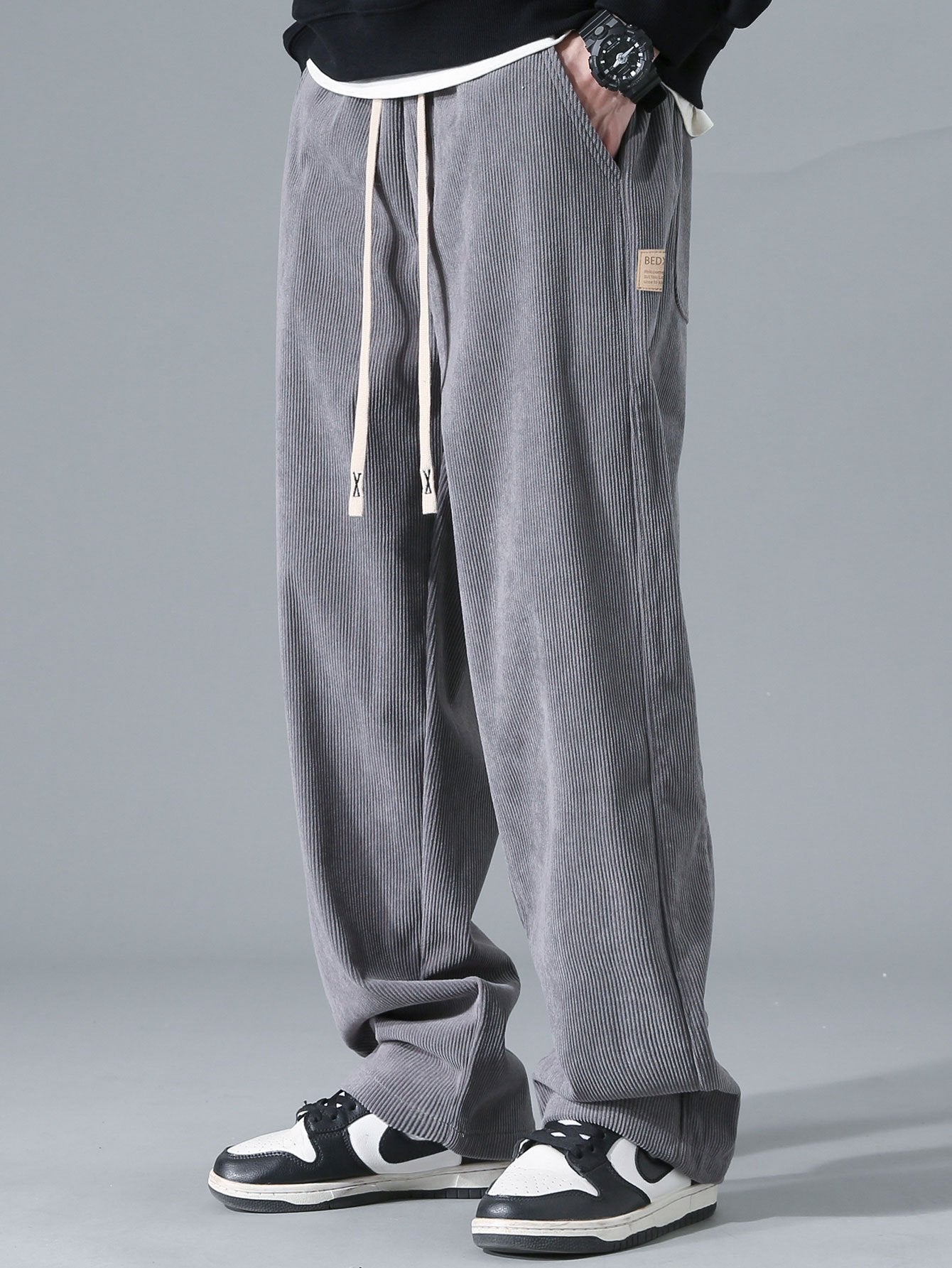 Aubine® | Pantalon droit en velours côtelé