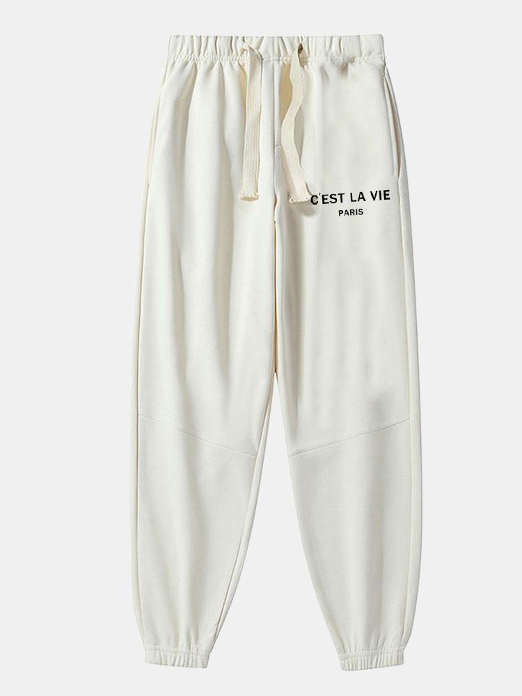 Bampfylde® | Pantalon de jogging en coton mélangé imprimé Paris