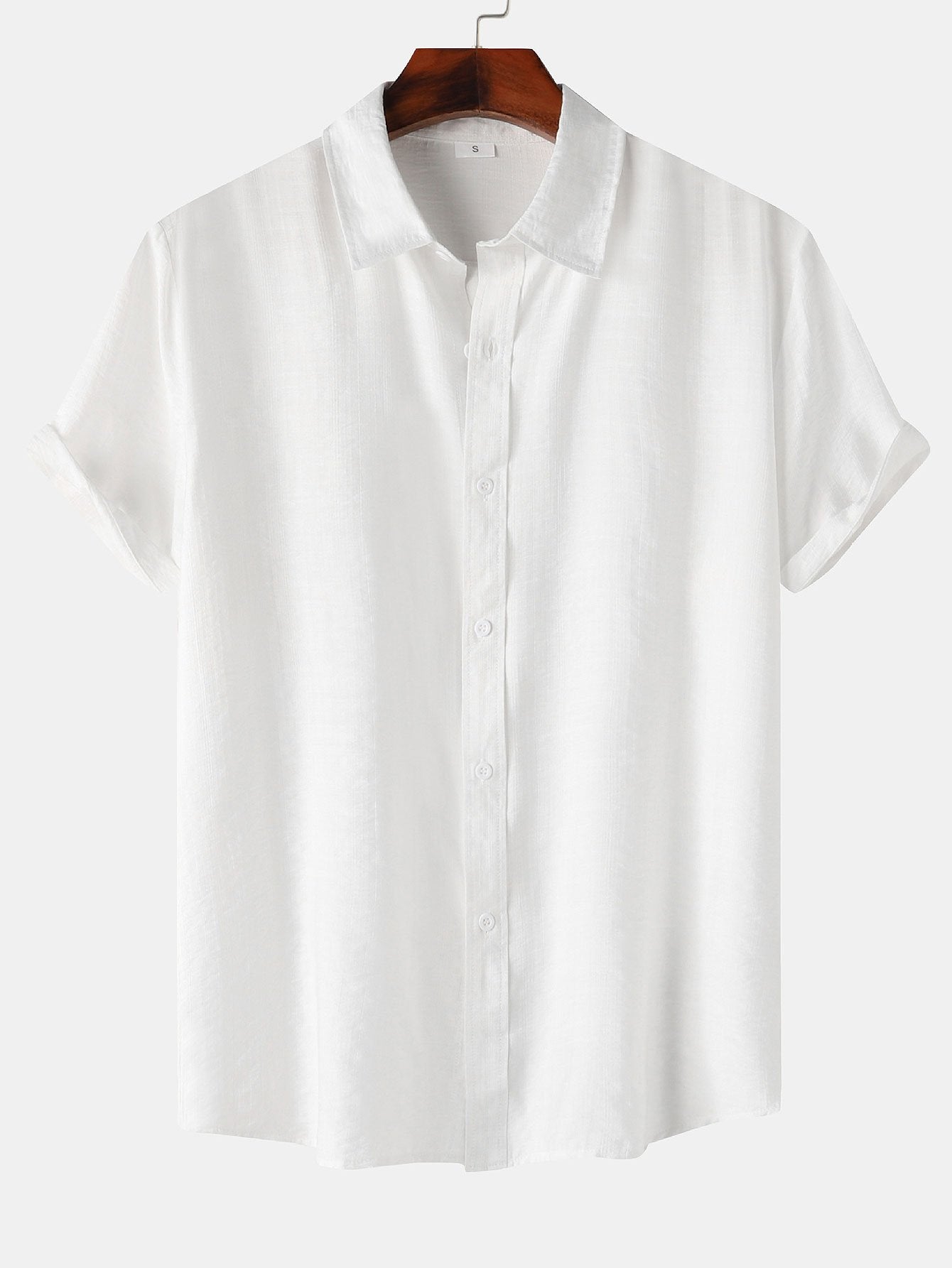 Auber® | Chemise boutonnée texturée à manches courtes