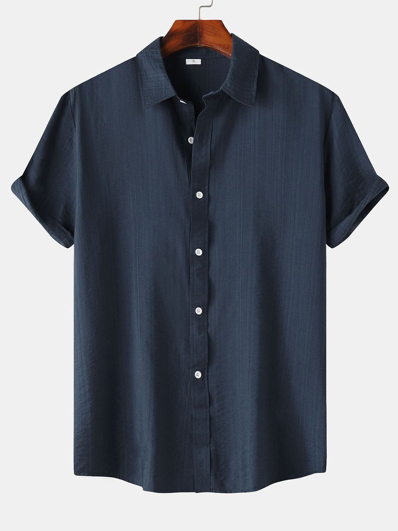 Auber® | Chemise boutonnée texturée à manches courtes