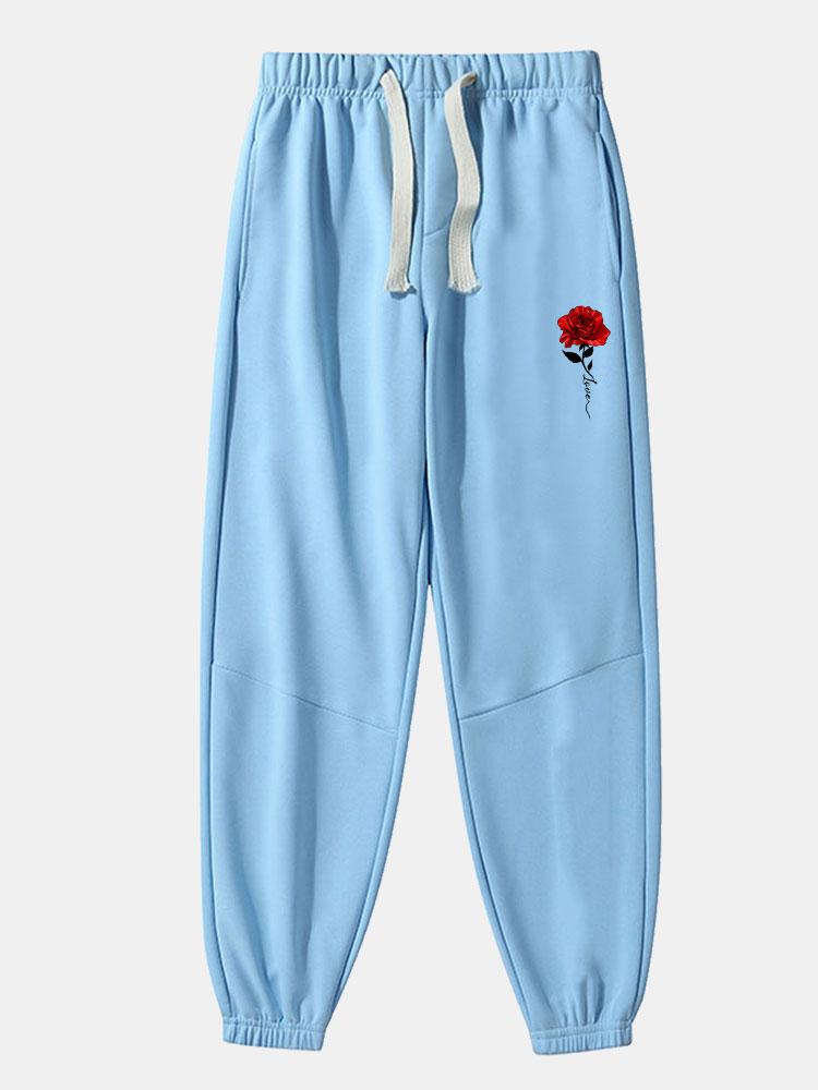 Baltsar® | Pantalon de jogging en coton mélangé à imprimé roses