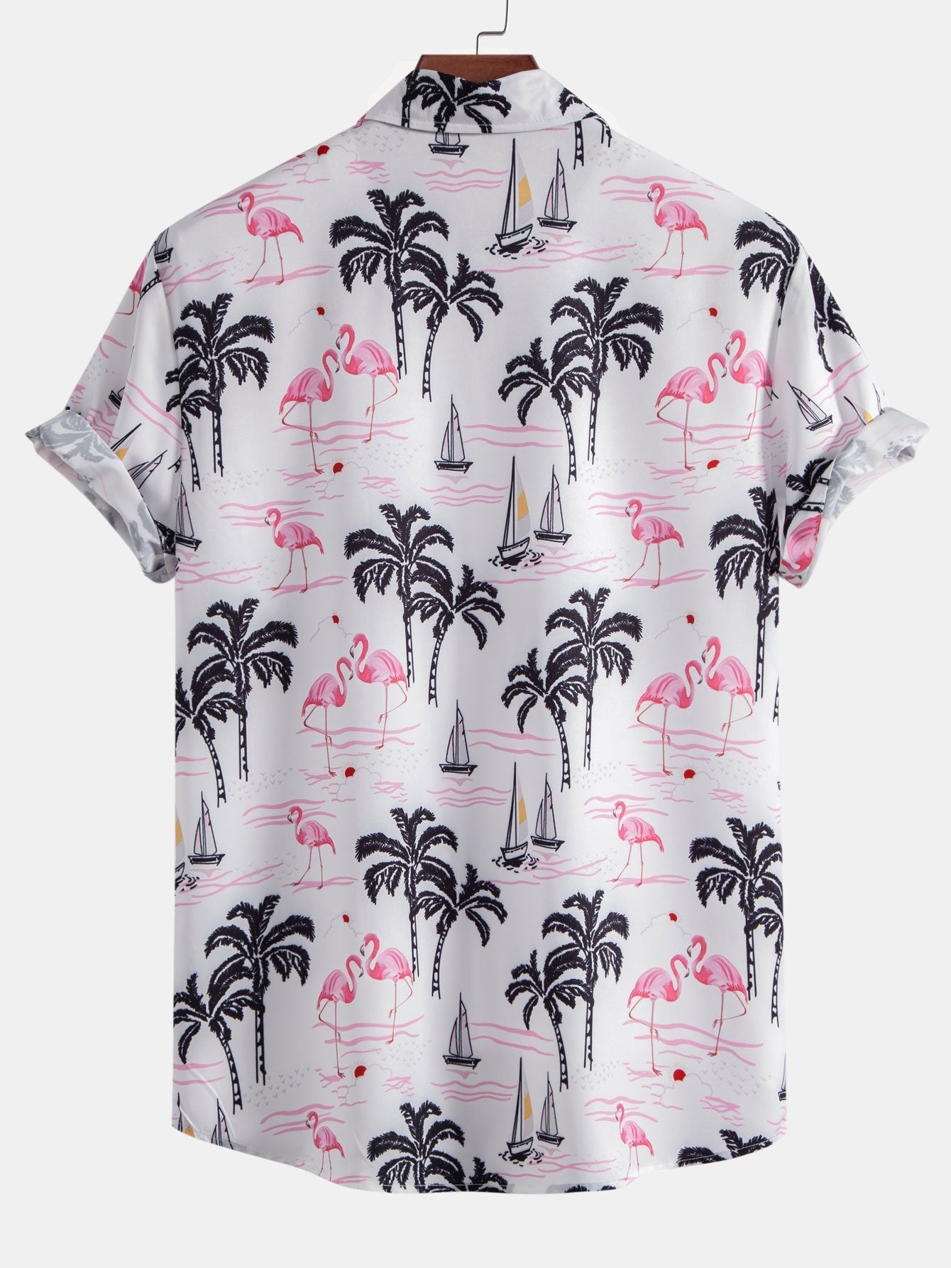 Atwater® | Chemise boutonnée à imprimé palmier et flamant rose