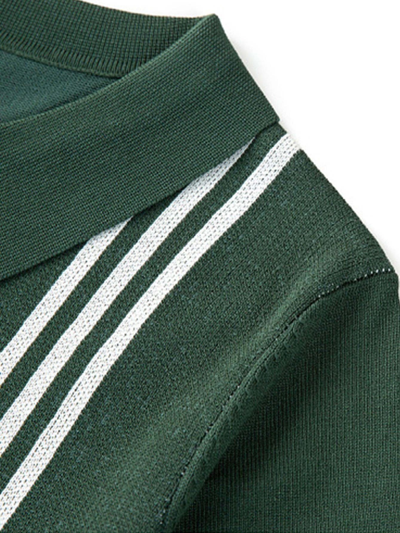 Cruz® | Polo pull à manches courtes et cadre rayé