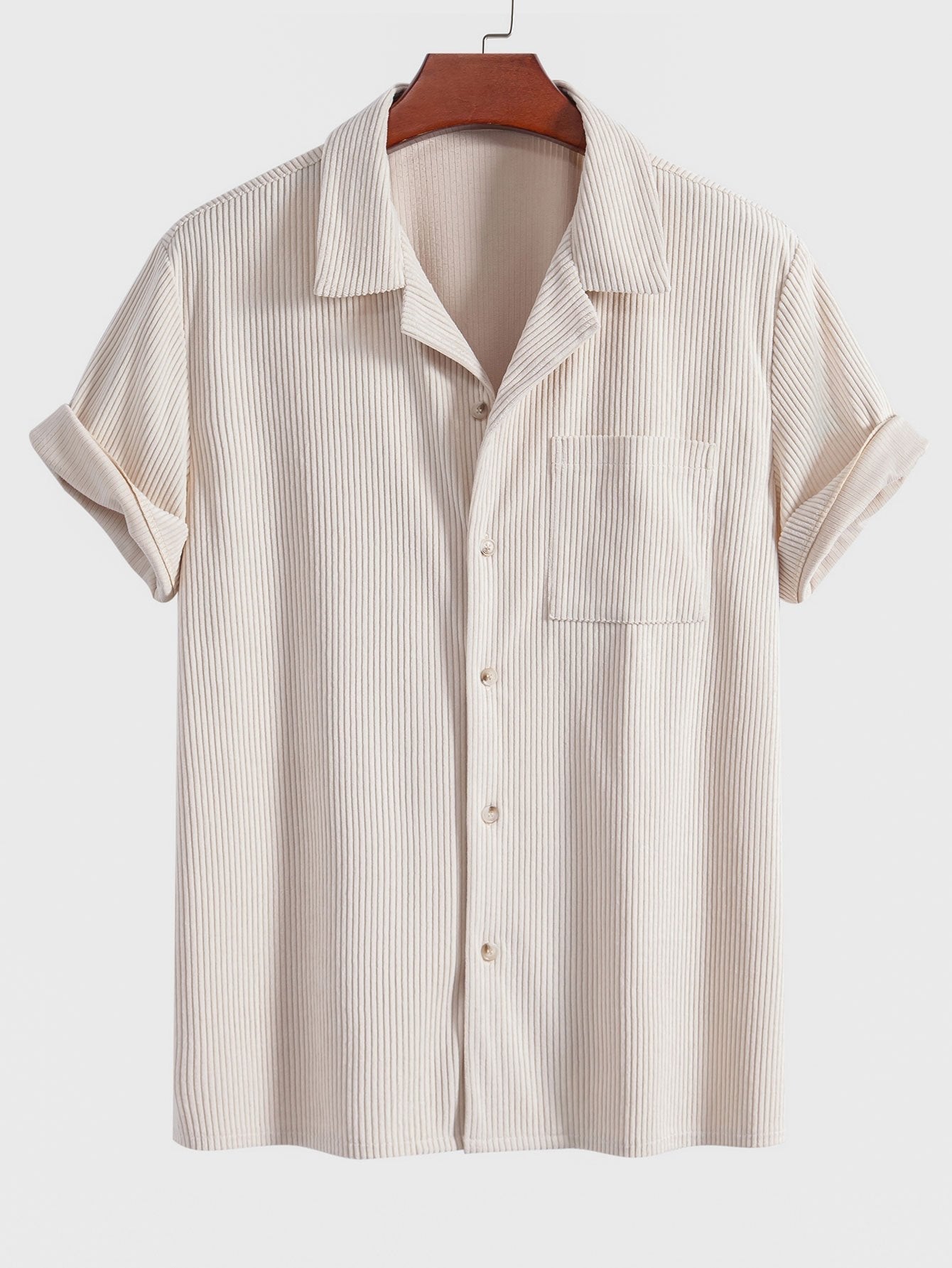 Atli® | Chemise cubaine en velours côtelé à manches courtes