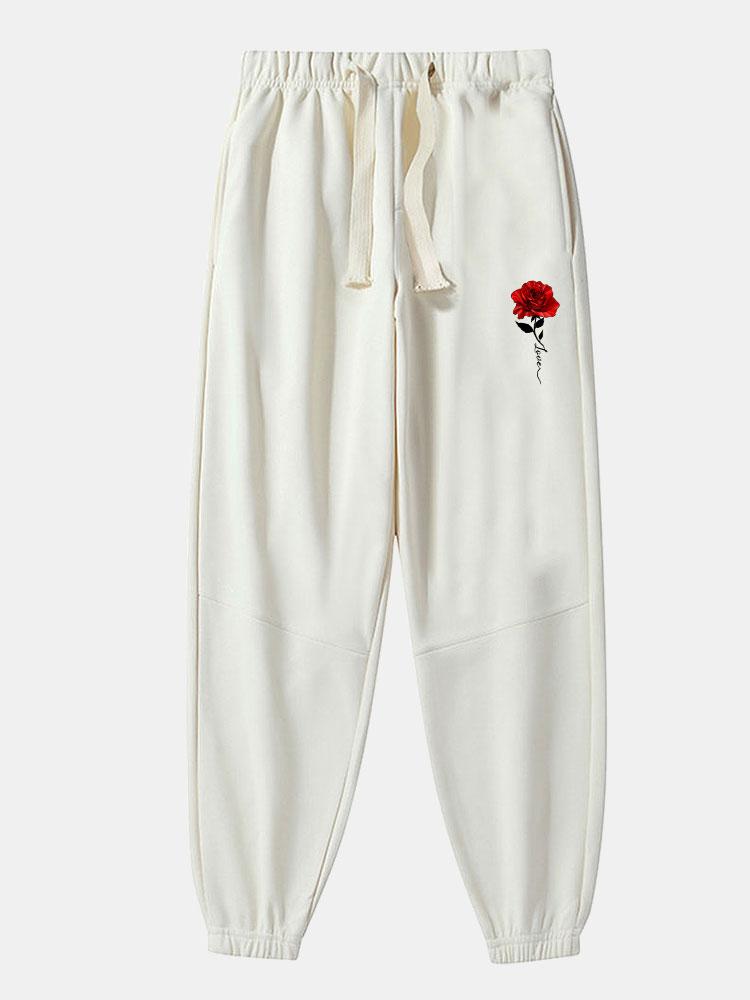 Baltsar® | Pantalon de jogging en coton mélangé à imprimé roses