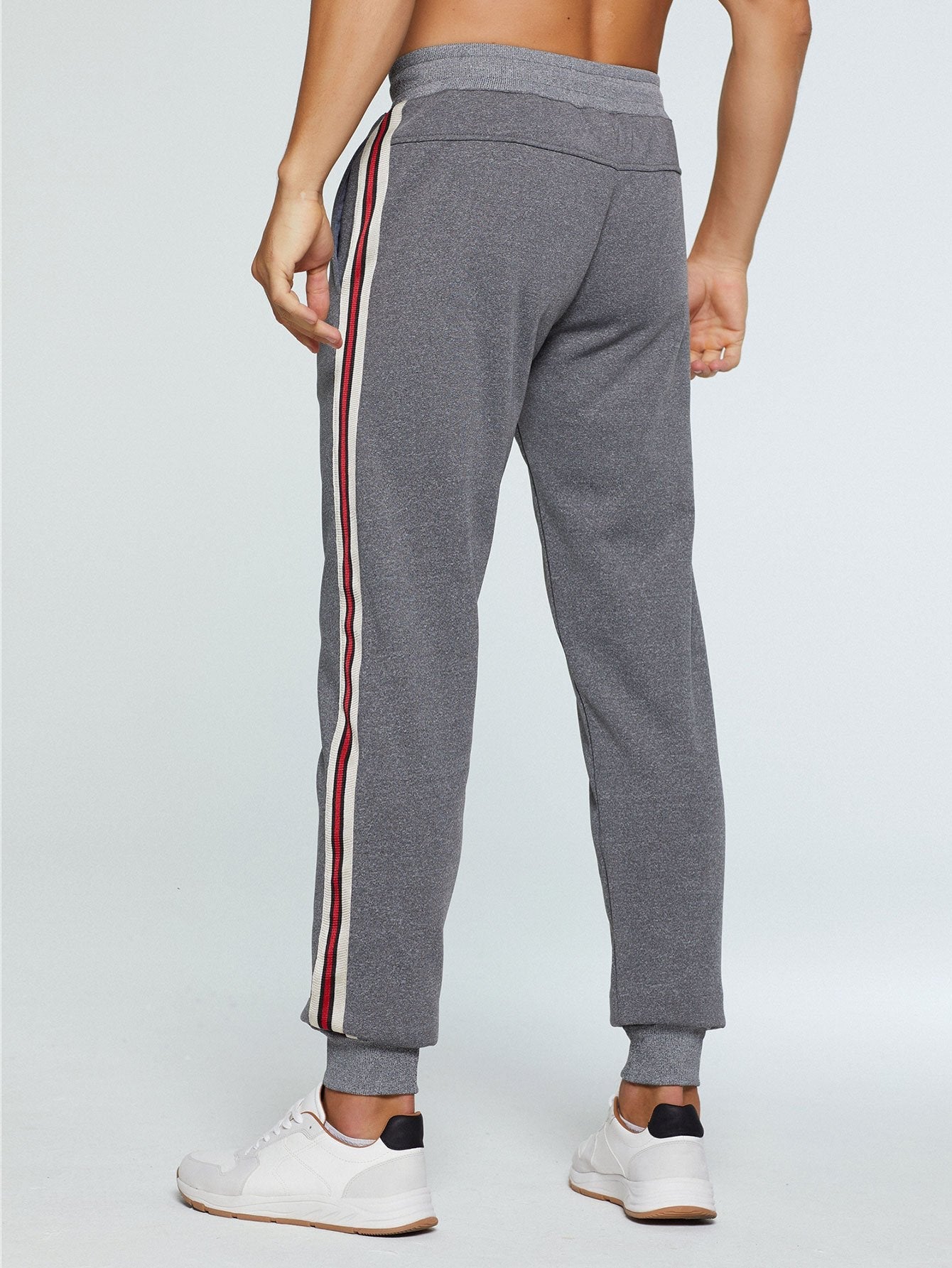 Bardolphe® | Pantalon de jogging à rayures latérales doublé en peluche