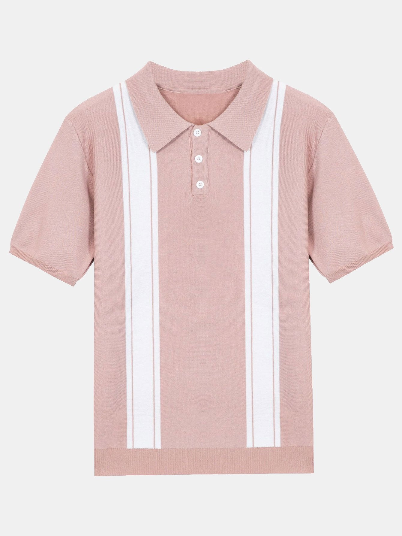 Démocrite® | Polo pull rayé à manches courtes