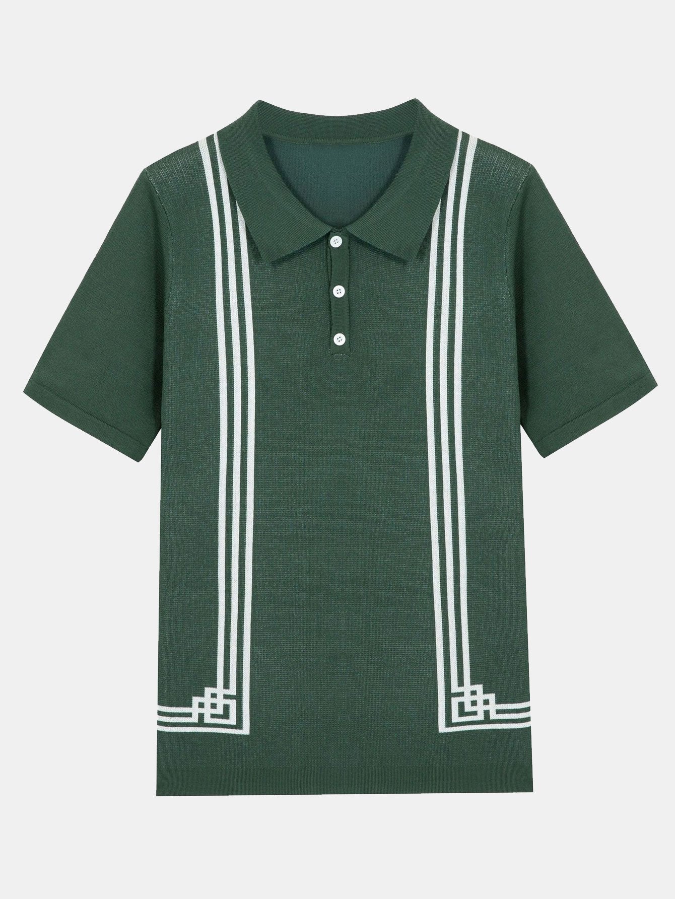 Cruz® | Polo pull à manches courtes et cadre rayé