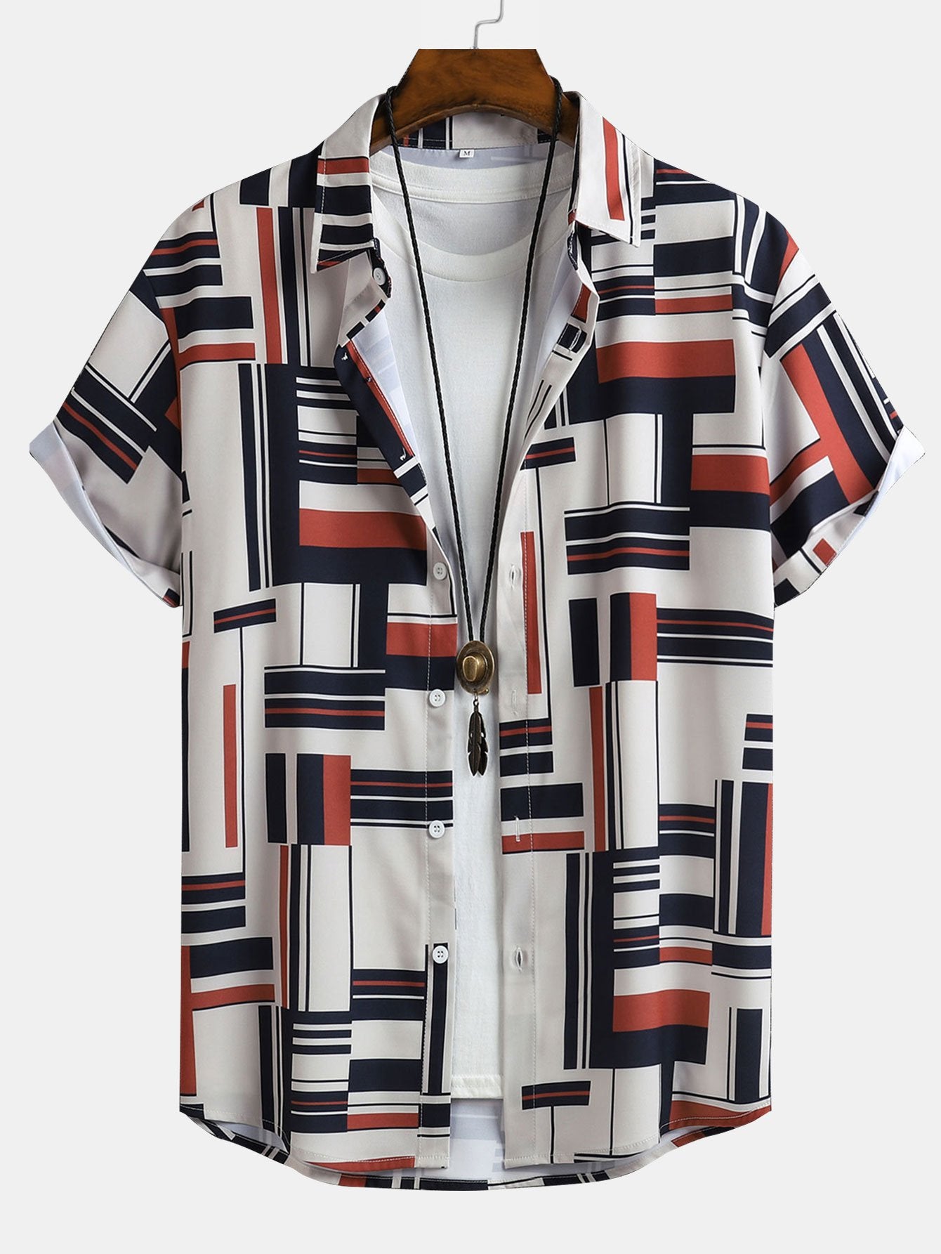 Atilio® | Chemise boutonnée à imprimé géométrique