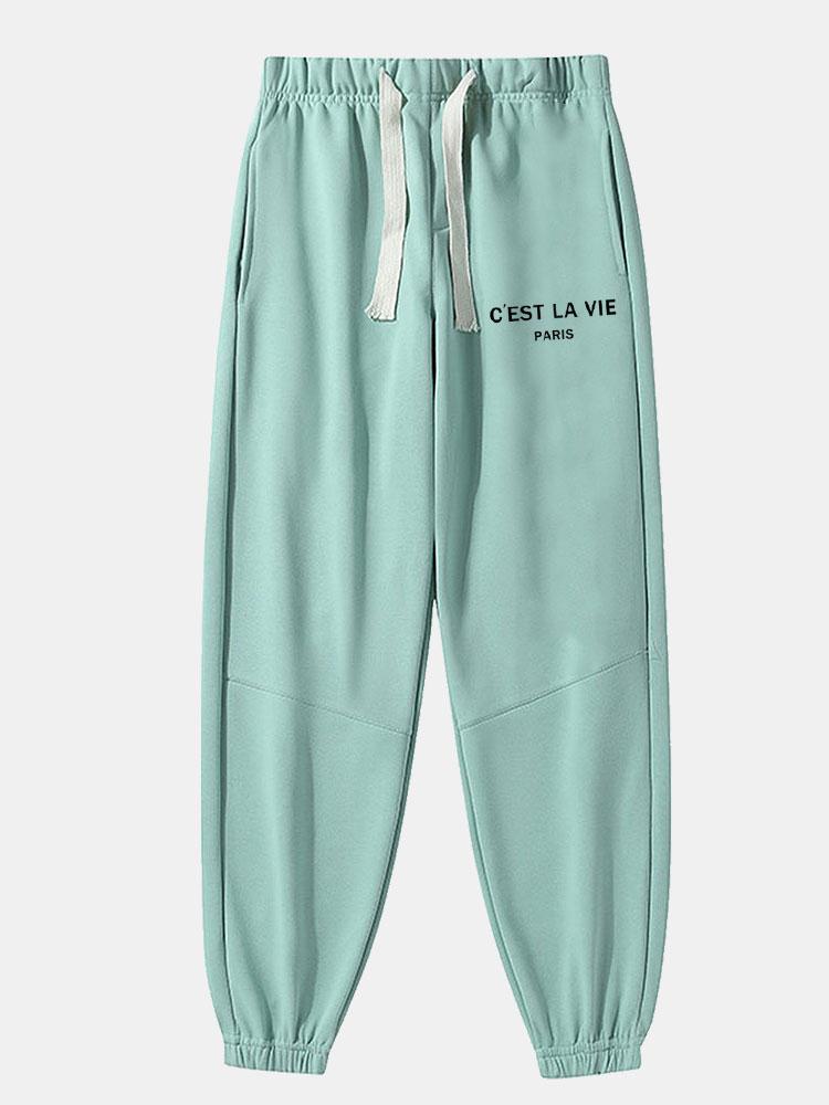 Bampfylde® | Pantalon de jogging en coton mélangé imprimé Paris