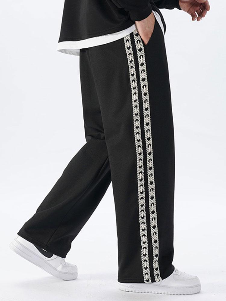 Bardo® | Pantalon droit coupe décontractée avec empiècements en sangles latérales