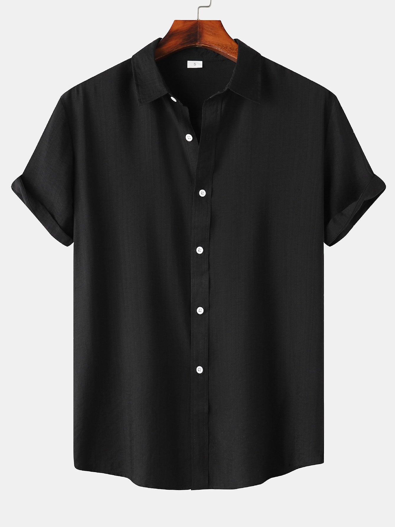 Auber® | Chemise boutonnée texturée à manches courtes