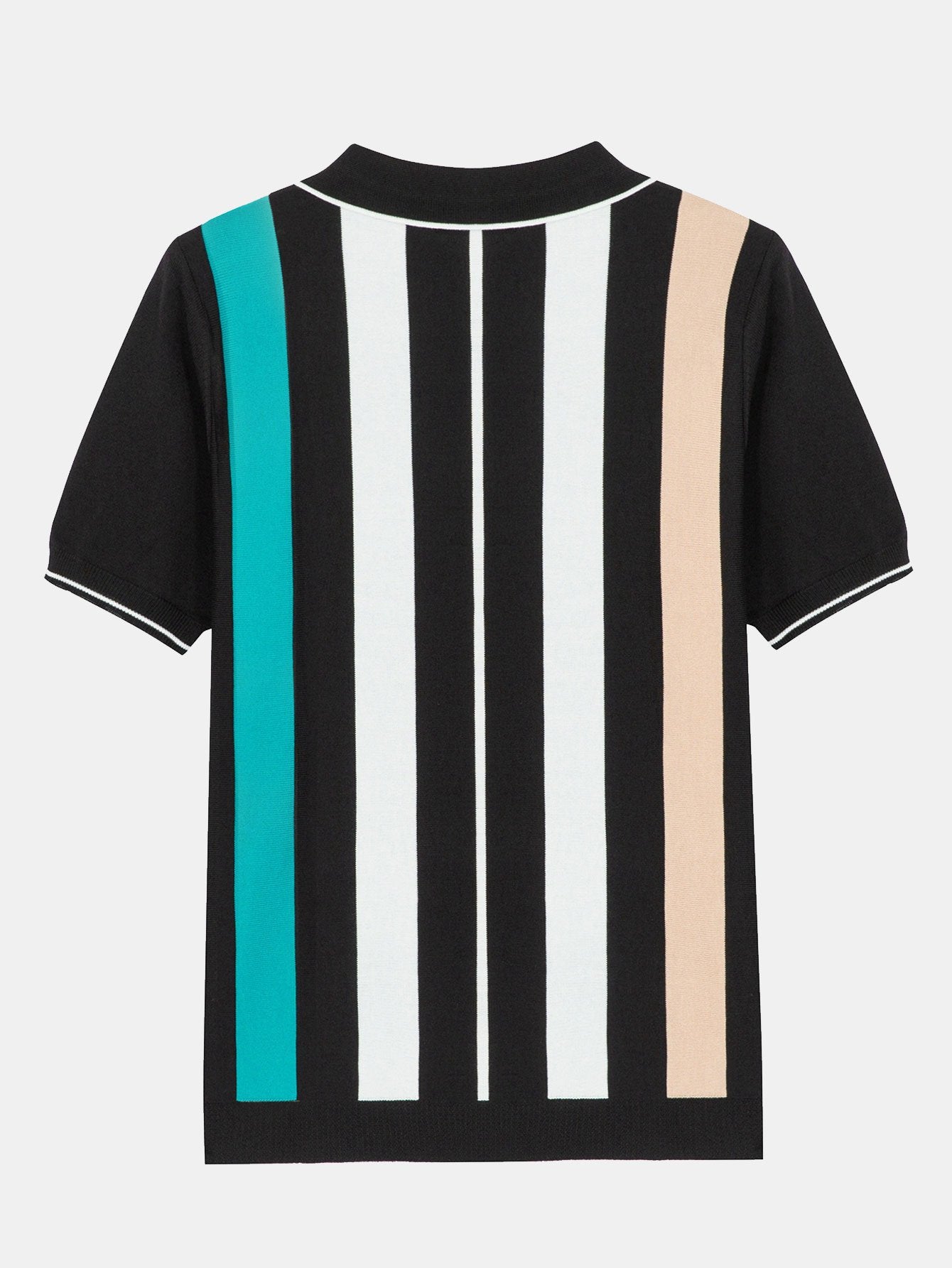 Damian® | Polo pull zippé rayé
