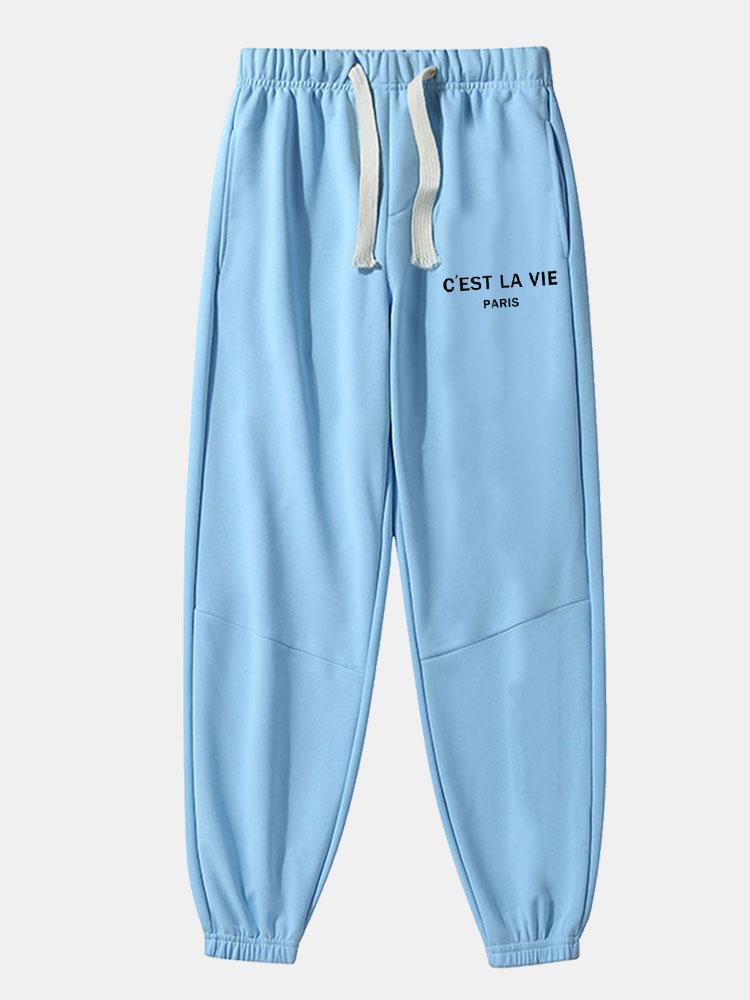 Bampfylde® | Pantalon de jogging en coton mélangé imprimé Paris