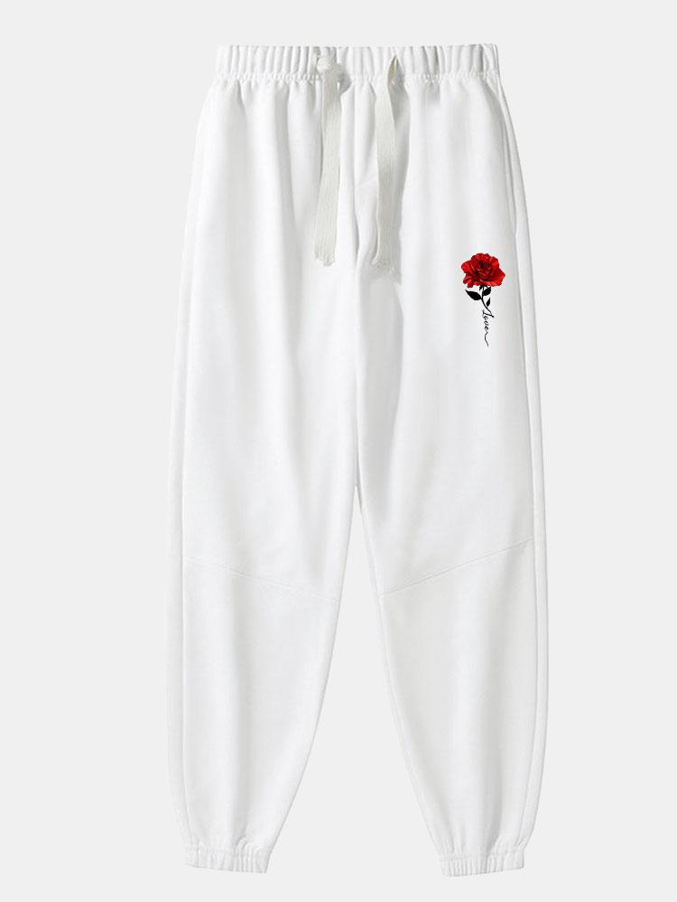 Baltsar® | Pantalon de jogging en coton mélangé à imprimé roses