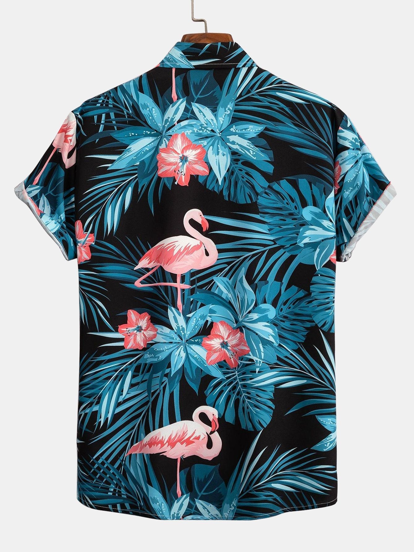 Asbjörn® | Chemise boutonnée à imprimé tropical flamant rose