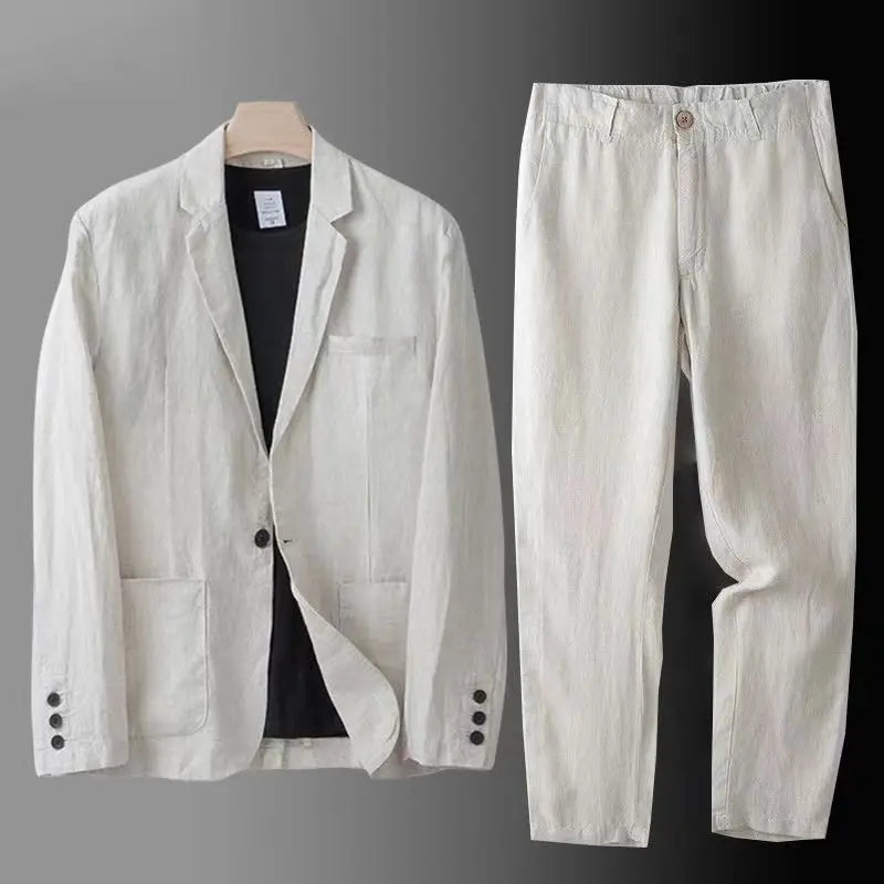 Dougal® | Ensemble blazer et pantalon en lin de luxe
