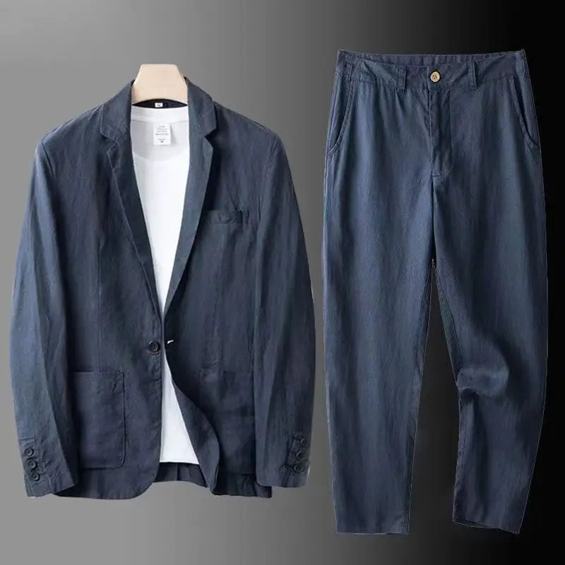 Dougal® | Ensemble blazer et pantalon en lin de luxe