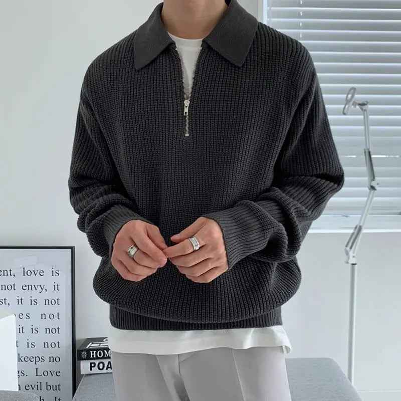 Ira® | Pull tricoté à demi-zip pour hommes