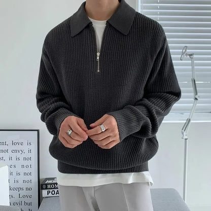 Ira® | Pull tricoté à demi-zip pour hommes