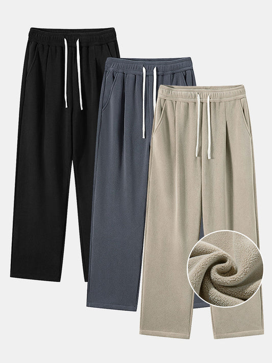 Balkrishna® | Pantalon 3 pièces en polaire coupe ample à jambe droite