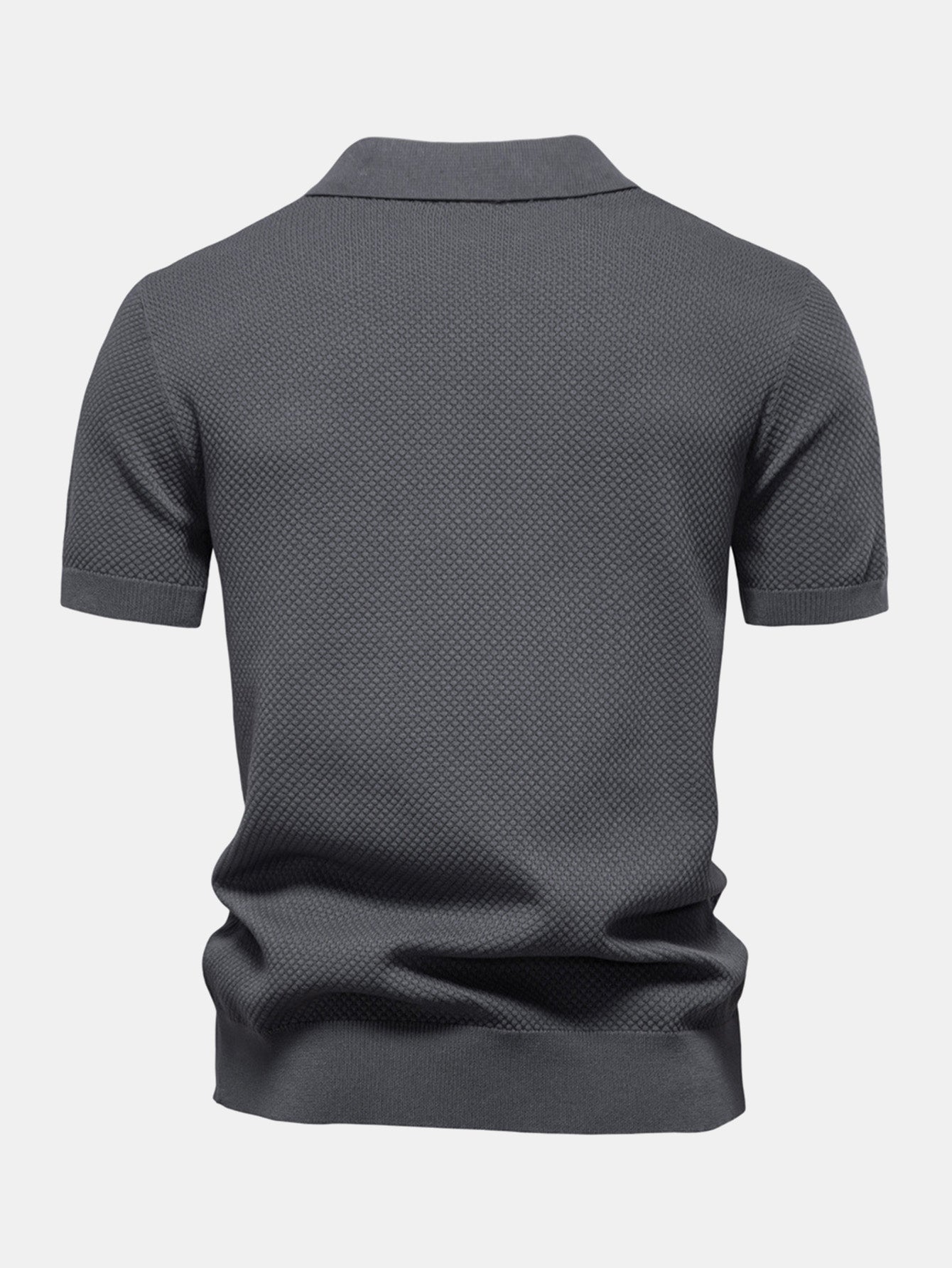Elton® | Polo col V en tricot texturé ananas