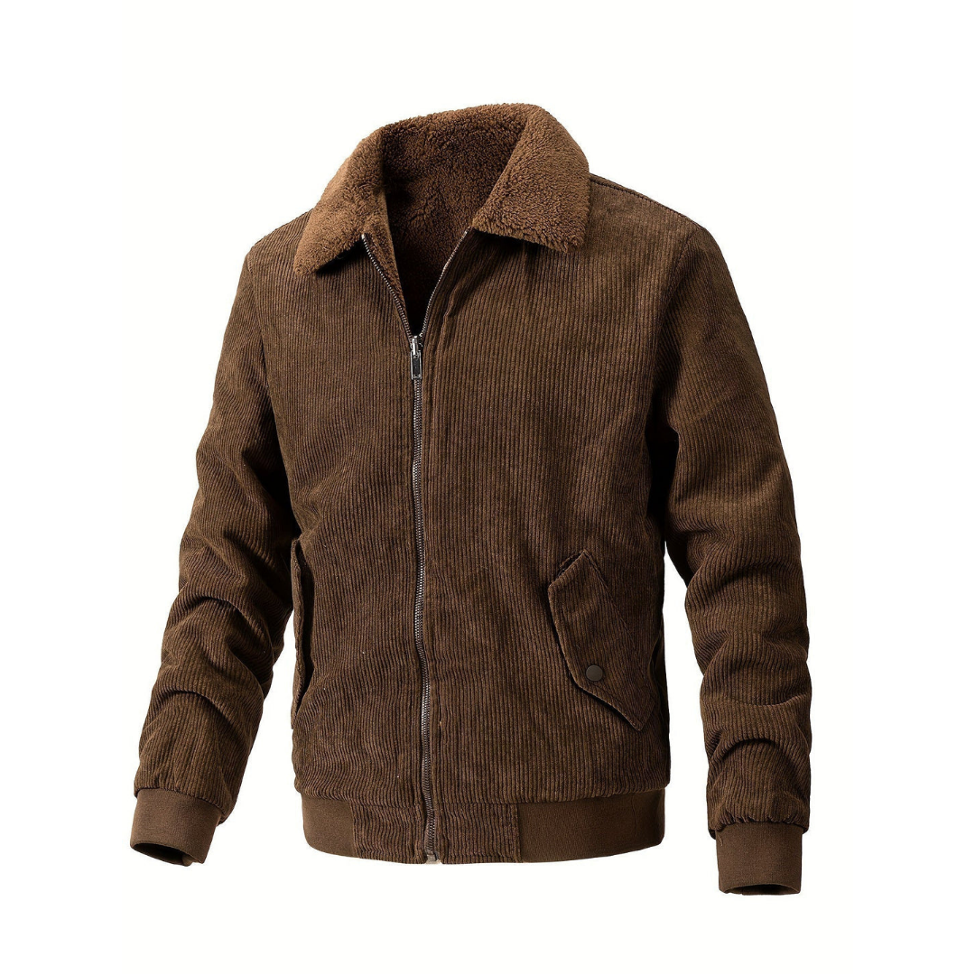Raleigh® | Veste en velours côtelé avec col doux pour homme