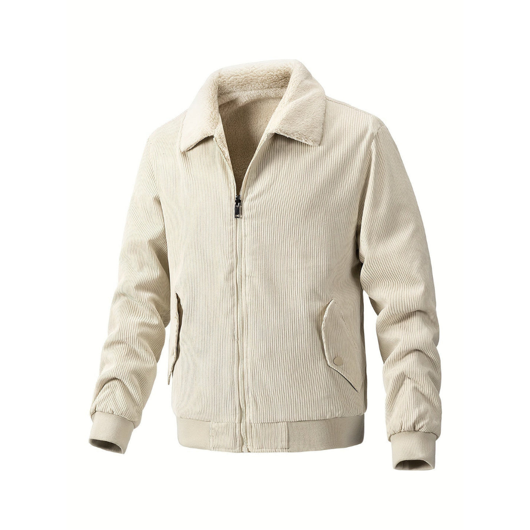 Raleigh® | Veste en velours côtelé avec col doux pour homme