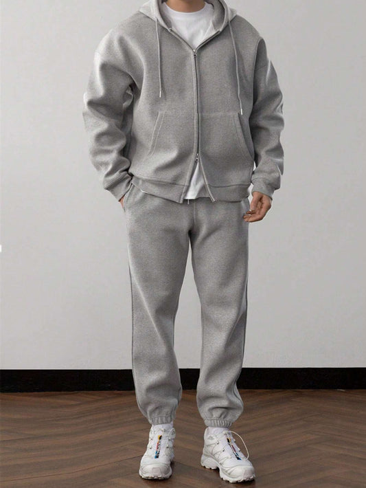 Finnois® | Ensemble sweat à capuche et pantalon uni pour hommes