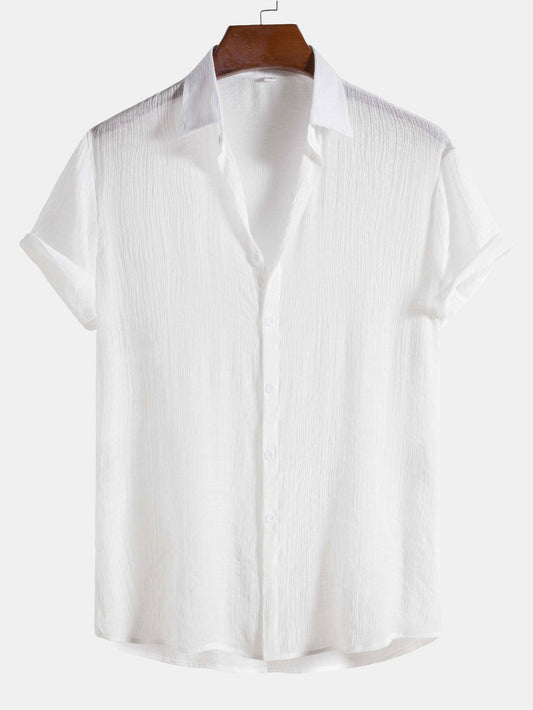 Athelstan® | Chemise boutonnée en tissu légèrement froissé