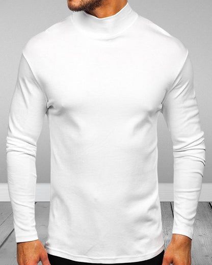Genévrier® | Pull à col roulé de couleur unie pour hommes