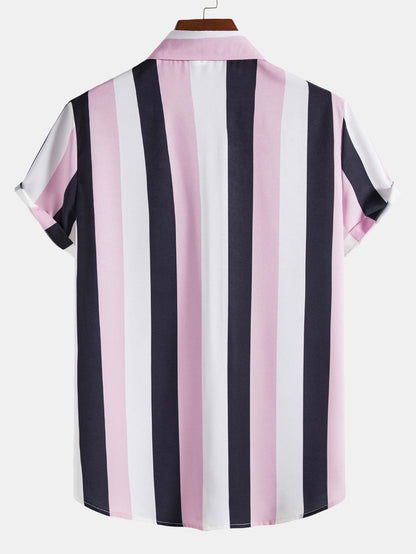Tremble® | Chemise boutonnée à larges rayures imprimées
