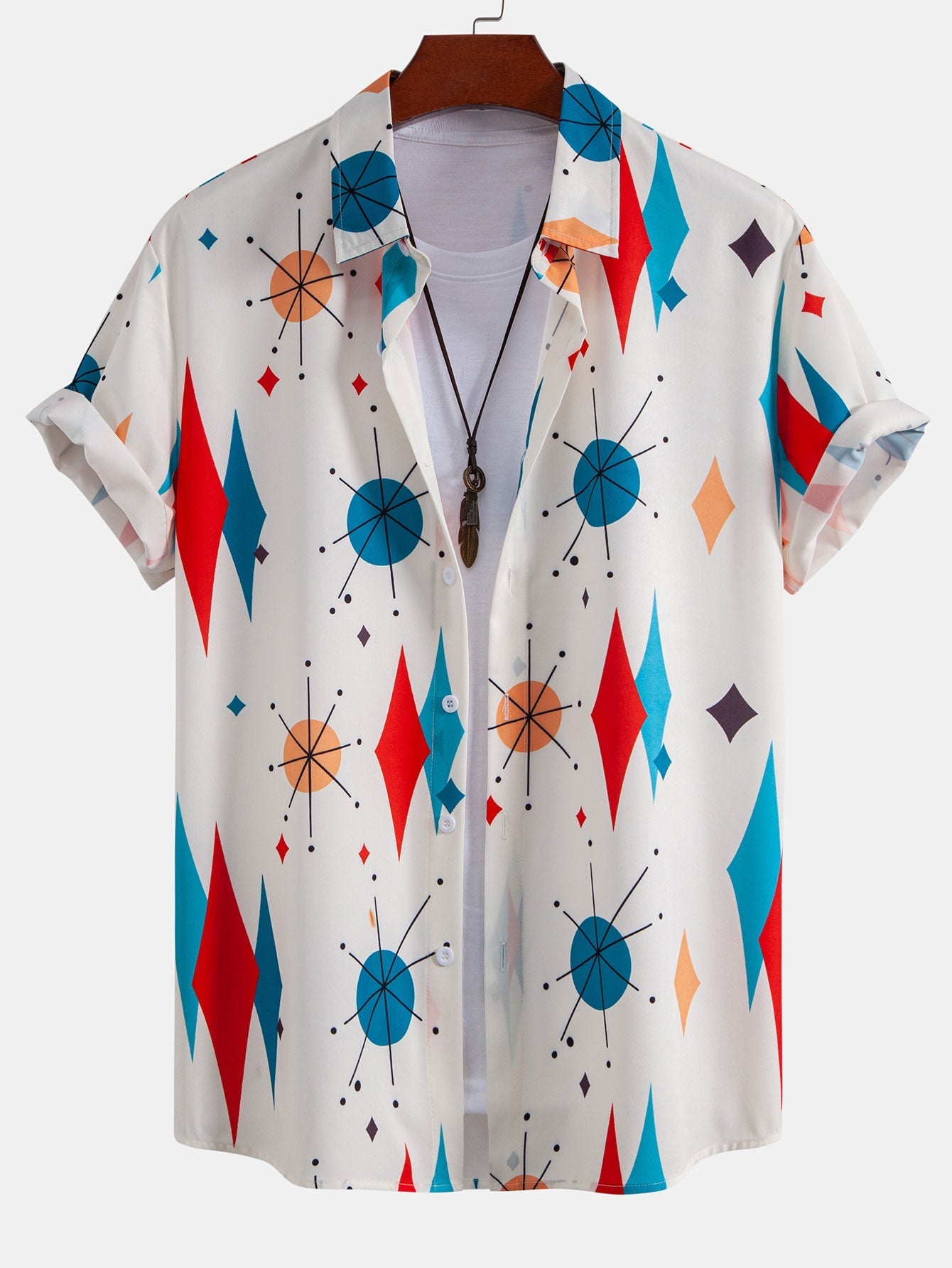 Ashok® | Chemise boutonnée à imprimé géométrique atomique