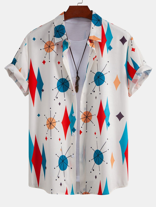 Ashok® | Chemise boutonnée à imprimé géométrique atomique