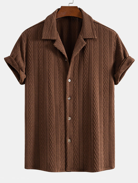 Ary® | Chemise cubaine en jacquard texturé