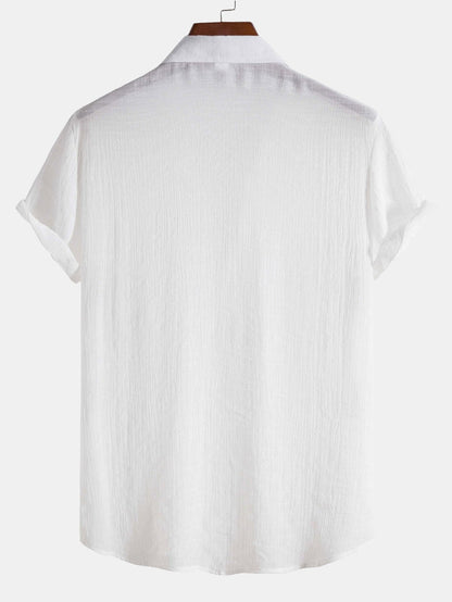Athelstan® | Chemise boutonnée en tissu légèrement froissé