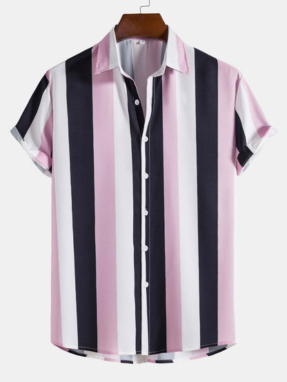 Tremble® | Chemise boutonnée à larges rayures imprimées