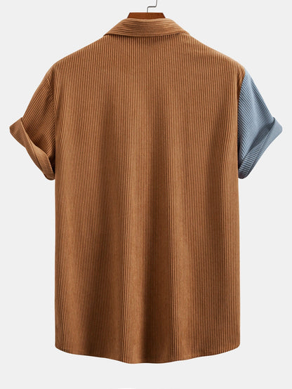 Arvie® | Chemise en velours côtelé color block