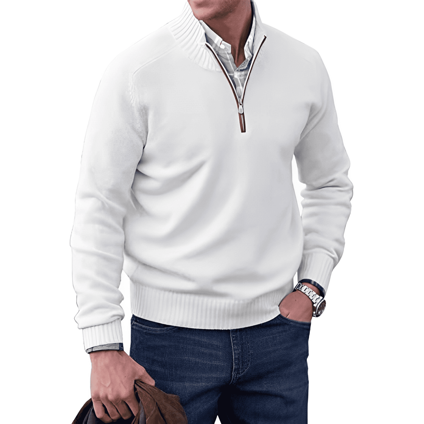 Diotrèphes® | Pull zippé élégant en cachemire