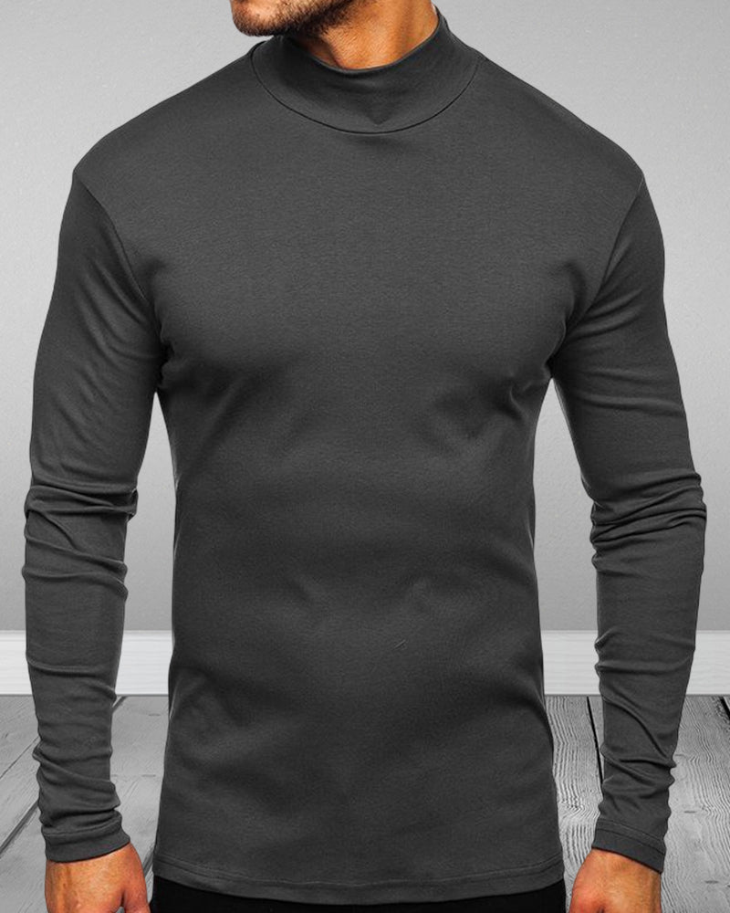 Genévrier® | Pull à col roulé de couleur unie pour hommes
