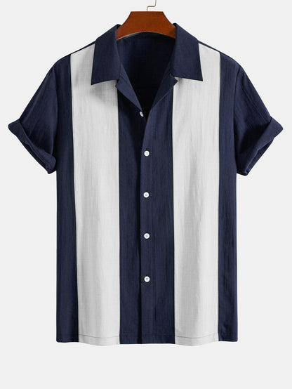 Aryeh® | Chemise bowling patchwork aspect lin