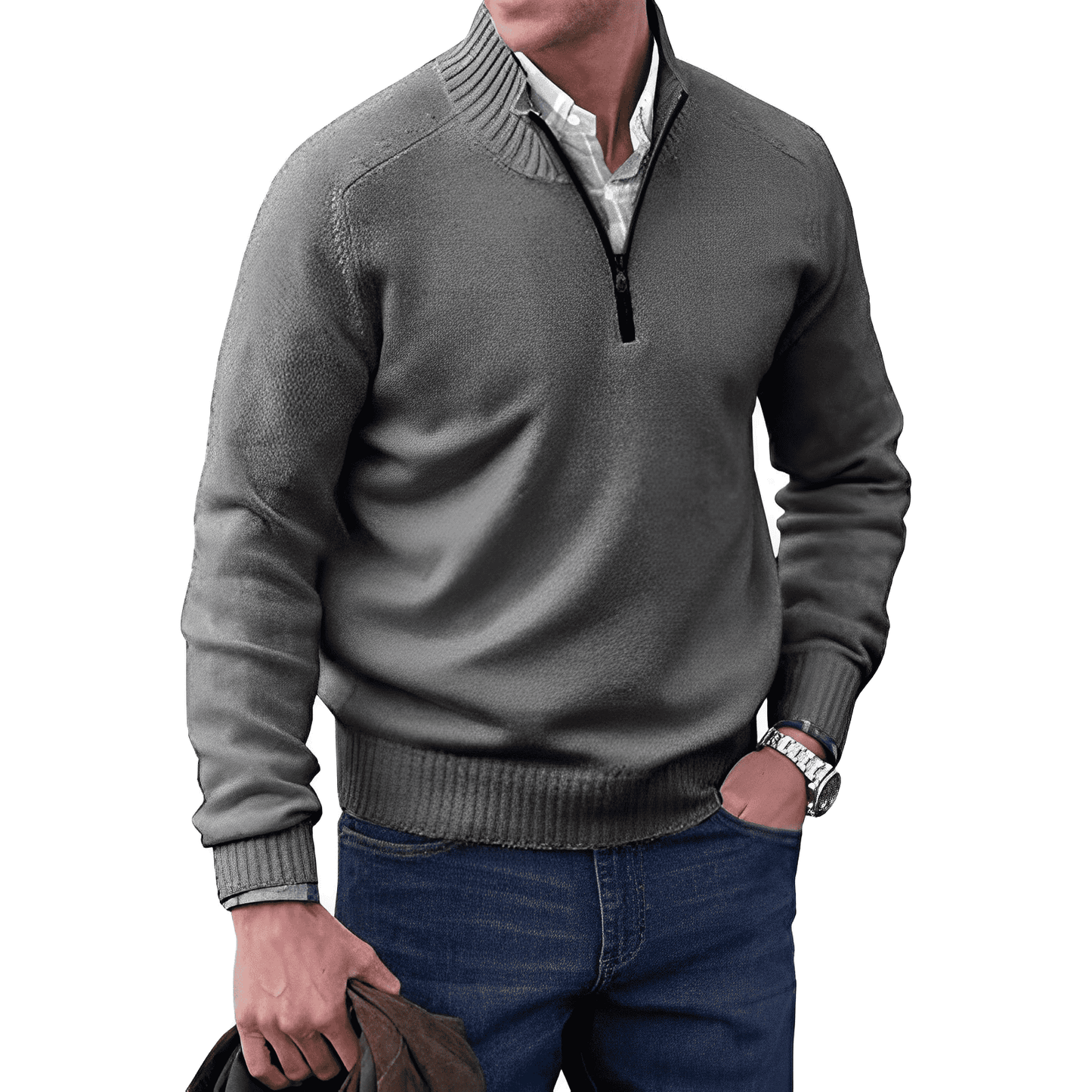 Diotrèphes® | Pull zippé élégant en cachemire