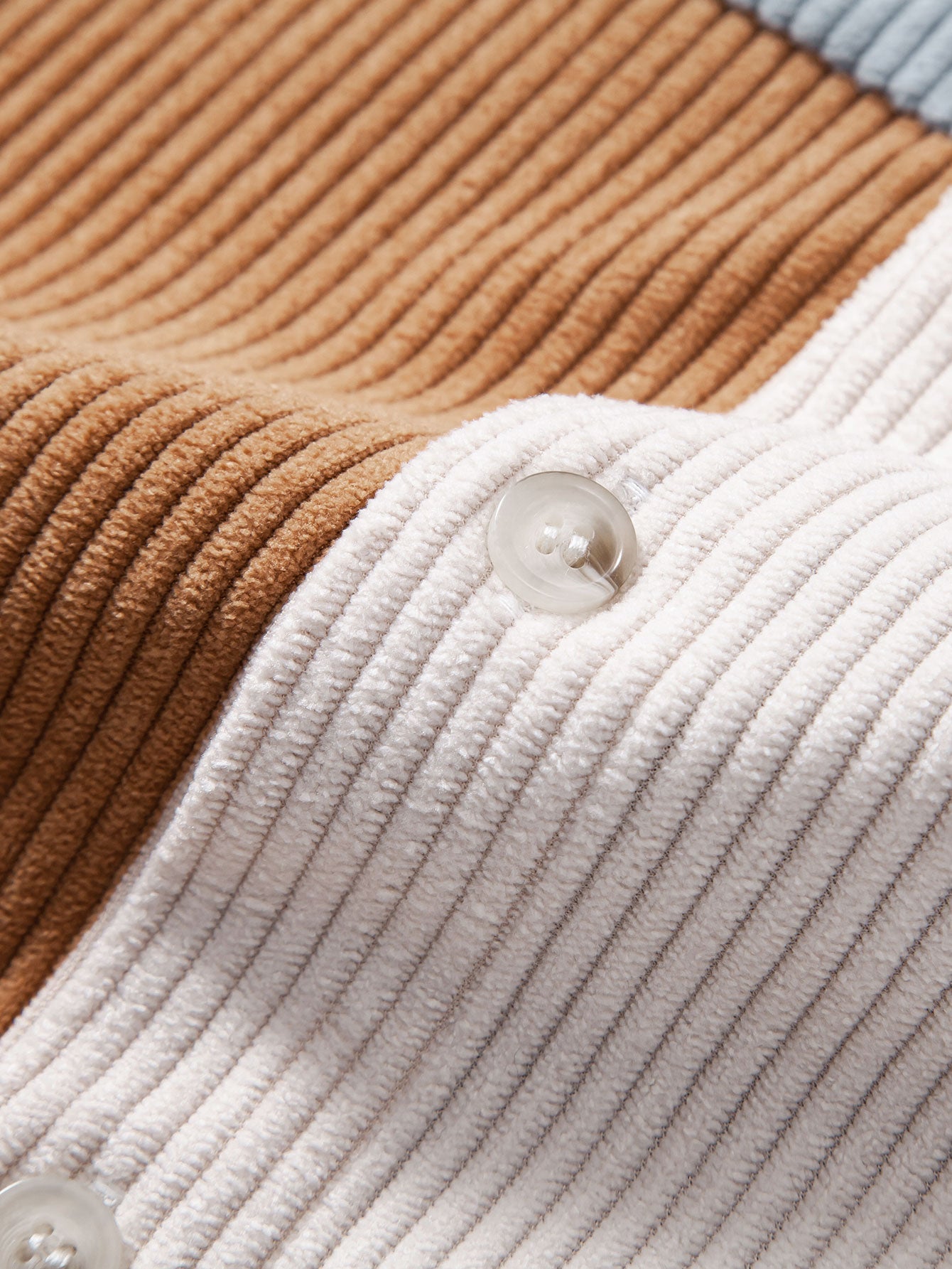 Arvie® | Chemise en velours côtelé color block