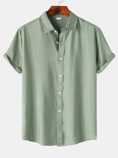 Auber® | Chemise boutonnée texturée à manches courtes