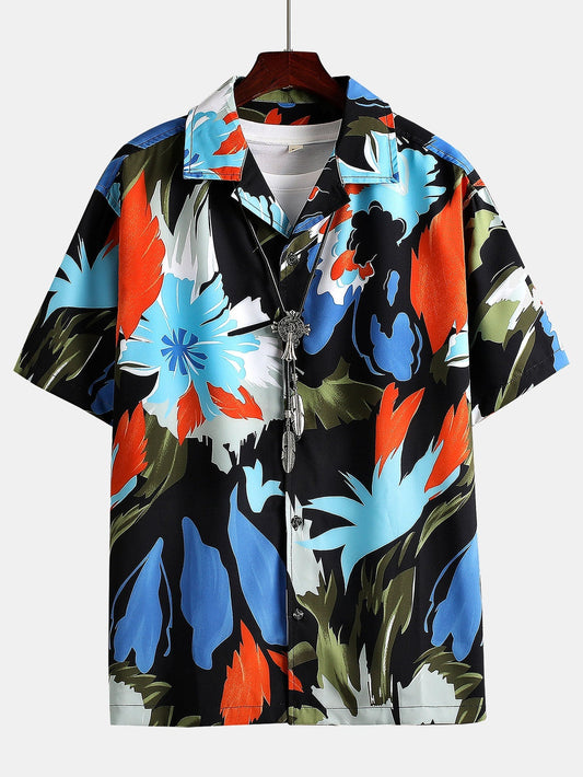 Astrid® | Chemise à revers à imprimé floral dessiné à la main