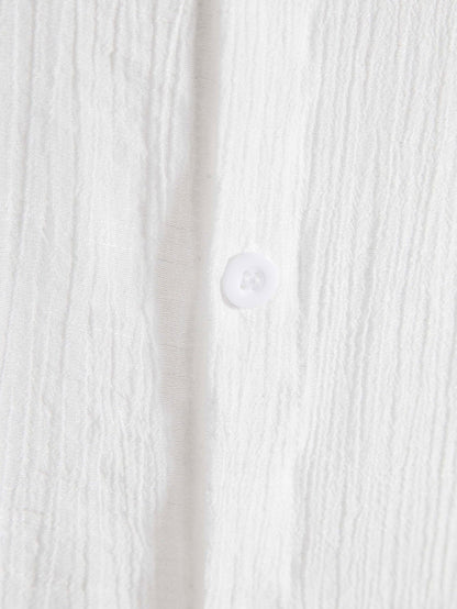 Athelstan® | Chemise boutonnée en tissu légèrement froissé