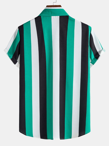Tremble® | Chemise boutonnée à larges rayures imprimées