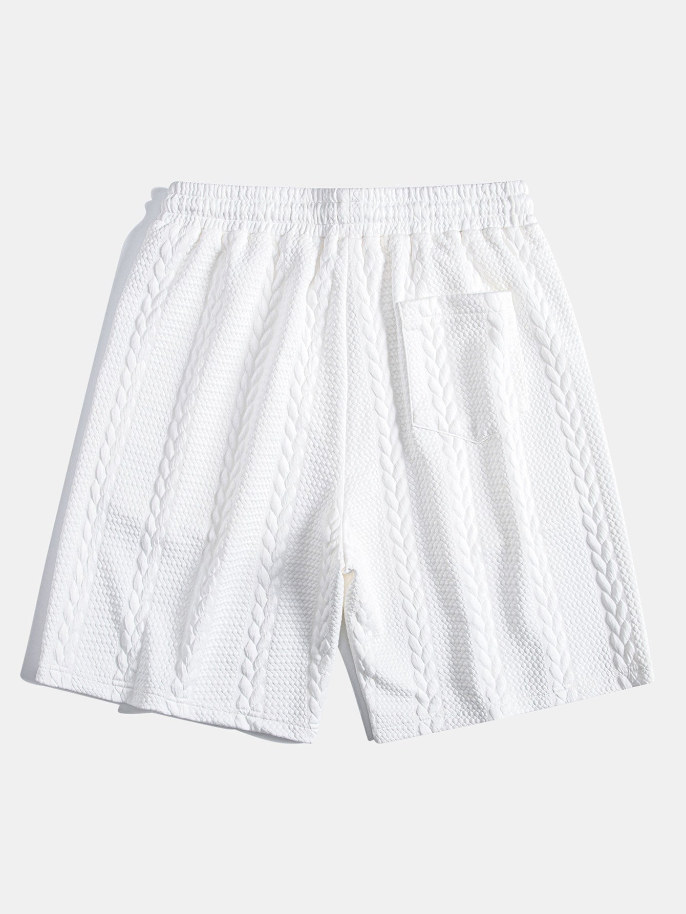 Aaron® | T-shirt à ourlet arqué en jacquard torsadé et short en jacquard torsadé